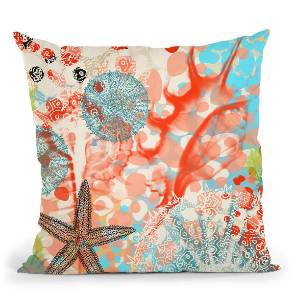 Exotic Sea Life V Throw Pillow By World Art Group