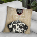 Dog Au Vin Dalmatian Throw Pillow By World Art Group