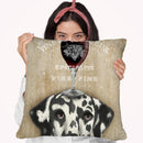 Dog Au Vin Dalmatian Throw Pillow By World Art Group