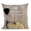 Dog Au Vin Yellow Labrador Throw Pillow By World Art Group