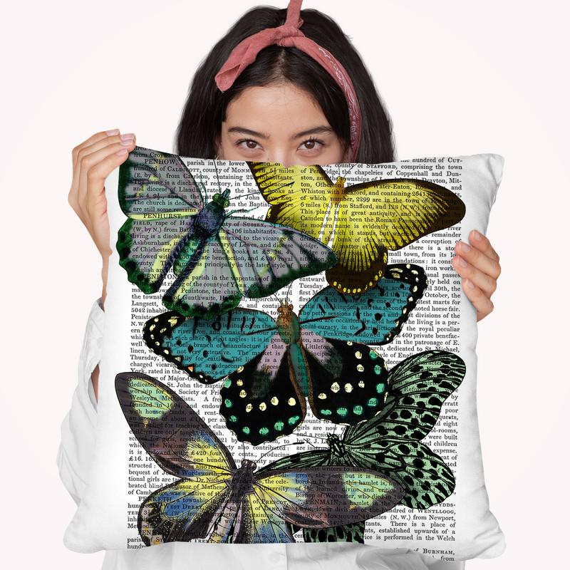 Big Bold Butterflies 6 Throw Pillow By World Art Group