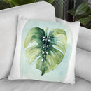Paradise Palm Leaves I Throw Pillow By World Art Group