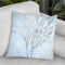 Silver Foil Algae I On Blue Throw Pillow By World Art Group