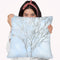 Silver Foil Algae I On Blue Throw Pillow By World Art Group