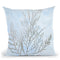 Silver Foil Algae Ii On Blue Throw Pillow By World Art Group