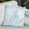 Silver Foil Algae Ii On Blue Throw Pillow By World Art Group