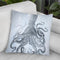 Silver Foil Octopus Ii On Blue Wash Throw Pillow By World Art Group