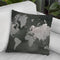 Silver Foil World Map On Black Throw Pillow By World Art Group