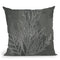 Silver Foil Algae Ii On Black Wash Throw Pillow By World Art Group