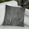 Silver Foil Algae Ii On Black Wash Throw Pillow By World Art Group