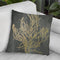 Gold Foil Algae Iii On Black Throw Pillow By World Art Group