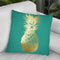 Gold Foil Pineapple I On Emerald Throw Pillow By World Art Group