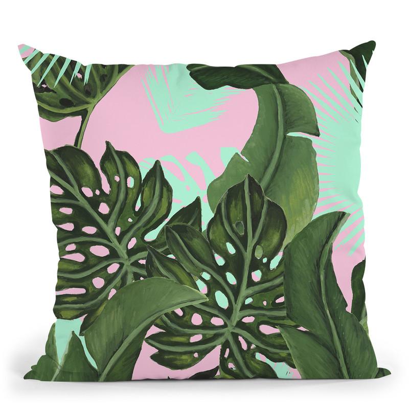 Neon Jungle I Throw Pillow By World Art Group