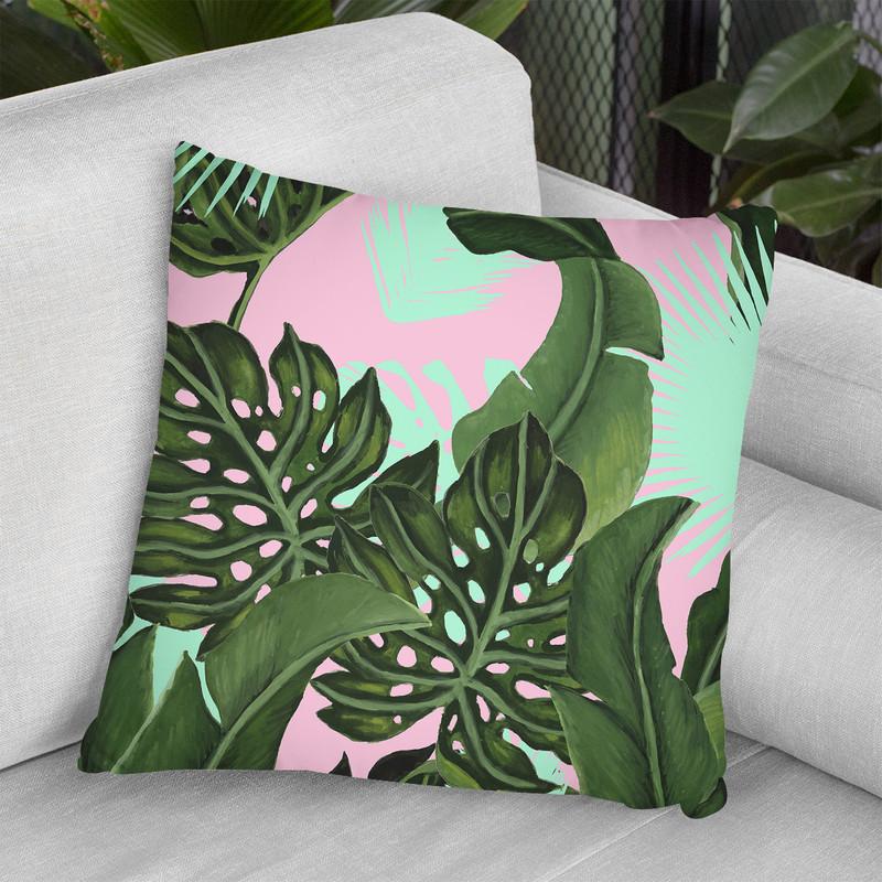 Neon Jungle I Throw Pillow By World Art Group