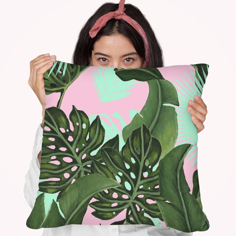 Neon Jungle I Throw Pillow By World Art Group