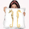 Gold Foil Seahorses Throw Pillow By World Art Group