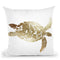 Gold Foil Sea Turtle I Throw Pillow By World Art Group