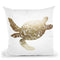 Gold Foil Sea Turtle Ii Throw Pillow By World Art Group