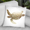 Gold Foil Sea Turtle Ii Throw Pillow By World Art Group