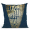 Gold Foilell I On Cobalt Throw Pillow By World Art Group