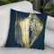 Gold Foilell Iii On Cobalt Throw Pillow By World Art Group