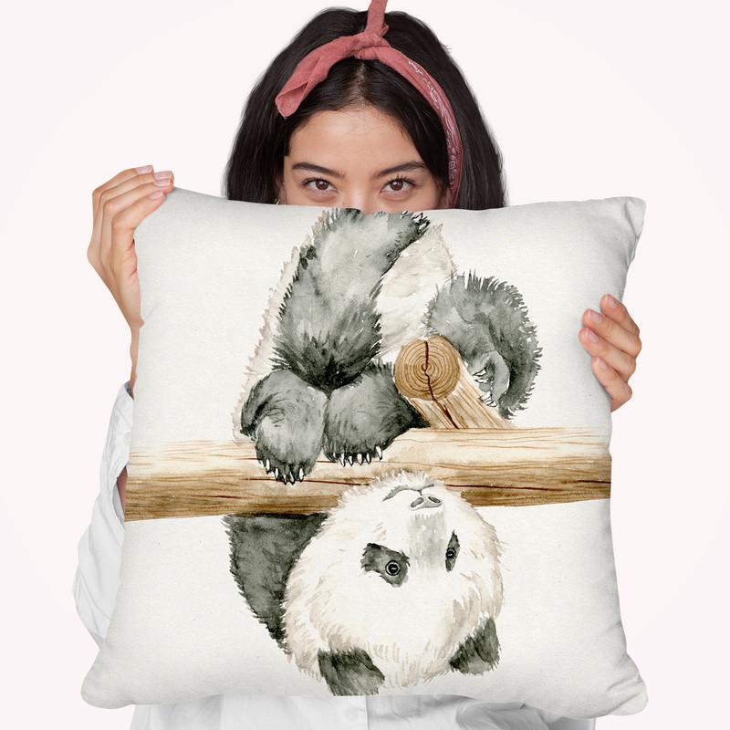 Baby Panda Ii Throw Pillow By World Art Group