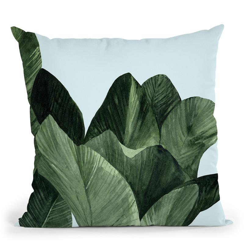 Celadon Palms I Throw Pillow By World Art Group