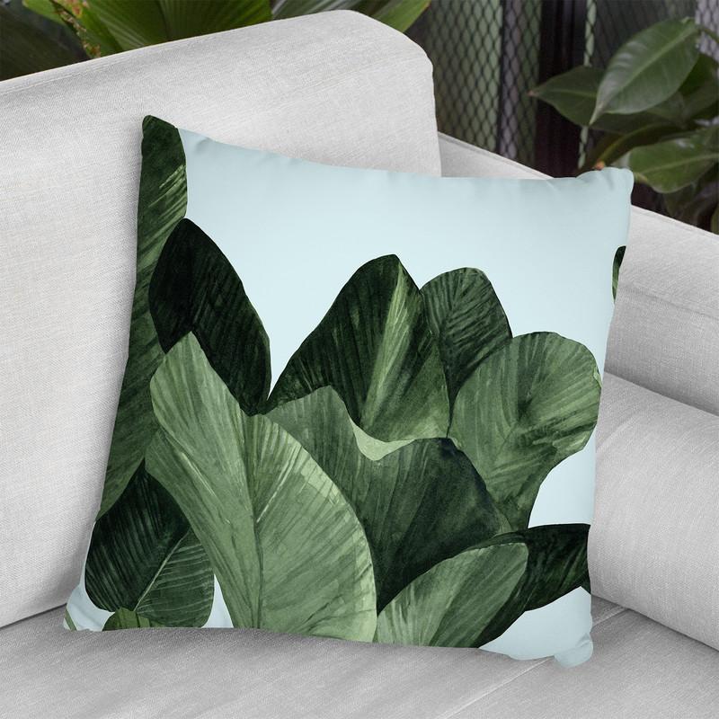 Celadon Palms I Throw Pillow By World Art Group