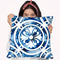 Cobalt Tile Iv Throw Pillow By World Art Group