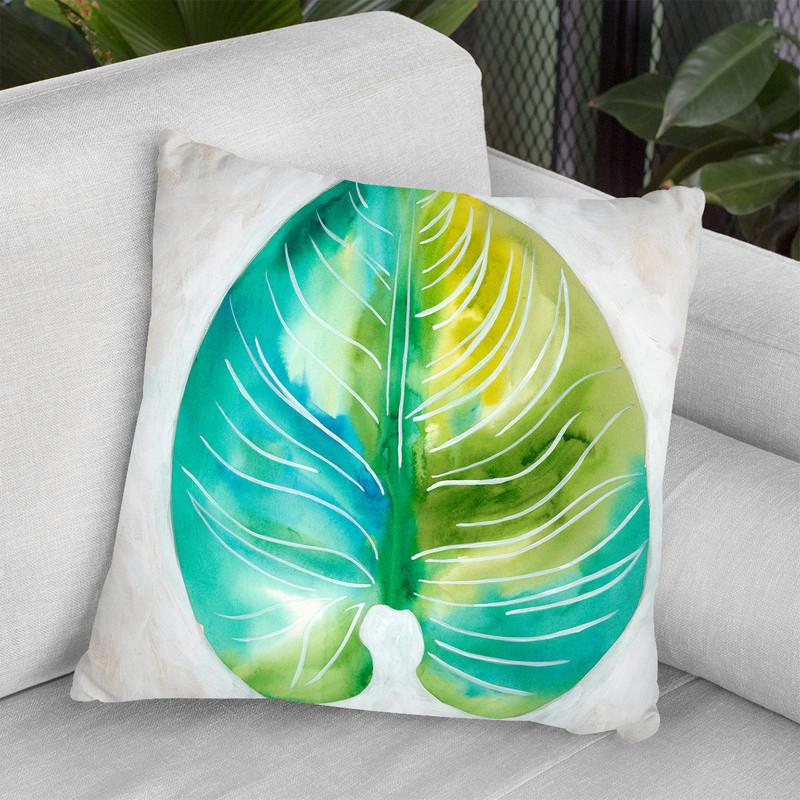 Ocean Side Palms I Throw Pillow By World Art Group