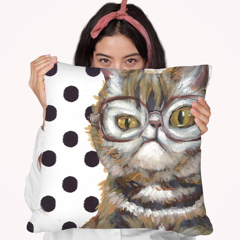 Dapper Animal Ix Throw Pillow By World Art Group