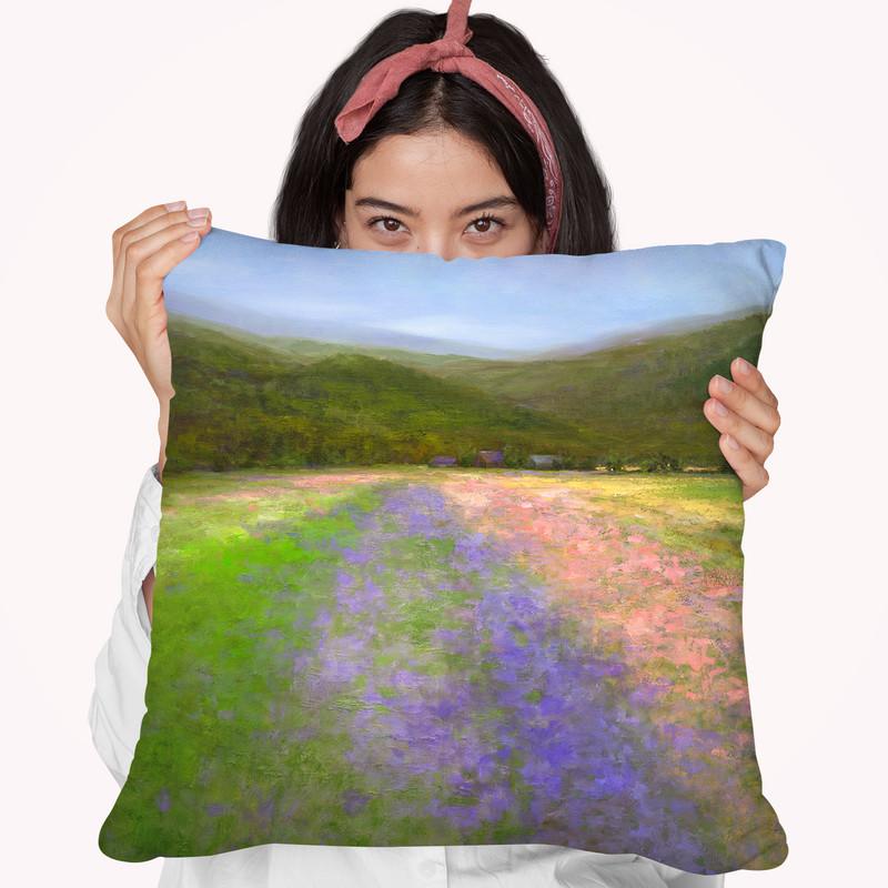 Flowers Of Half Moon Bay I Throw Pillow By World Art Group