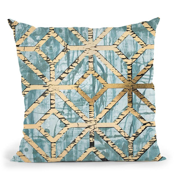 Gilded Geometrics Ii Throw Pillow By World Art Group