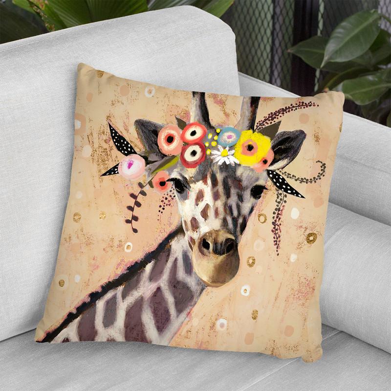Klimt Giraffe Ii Throw Pillow By World Art Group