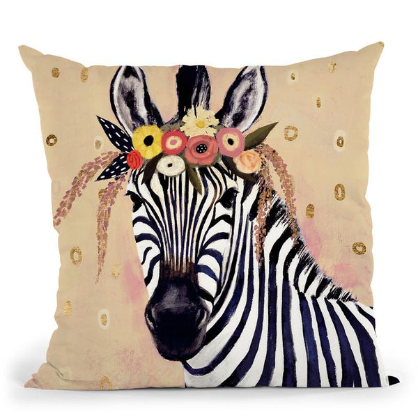 Klimt Zebra Ii Throw Pillow By World Art Group