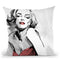 Marilyn'S Pose Red Dress Throw Pillow By World Art Group