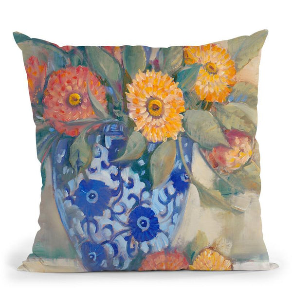 Oriental Bouquet I Throw Pillow By World Art Group
