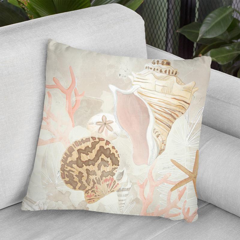 Shell Collector Fresco I Throw Pillow By World Art Group