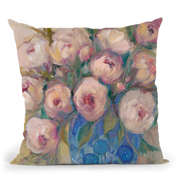 Oriental Bouquet Ii Throw Pillow By World Art Group