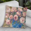 Oriental Bouquet Ii Throw Pillow By World Art Group