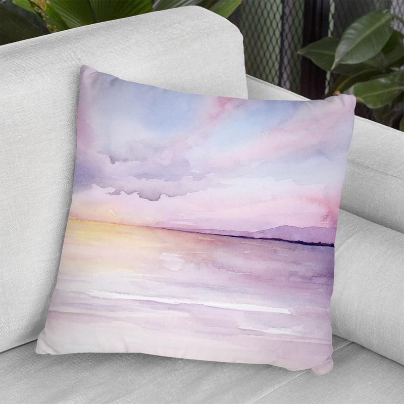 Pale Sunset Ii Throw Pillow By World Art Group