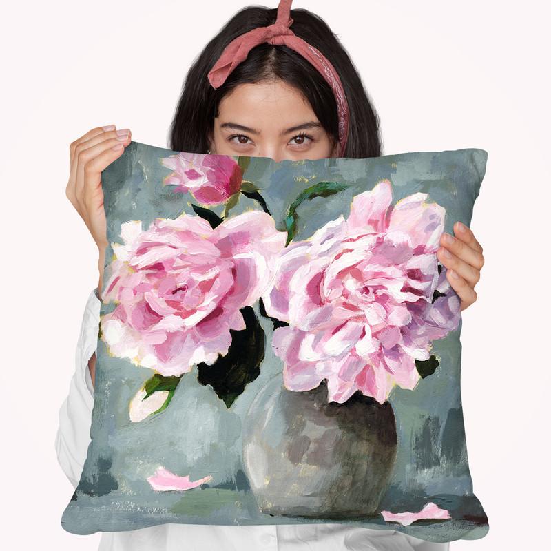 Peony Study I Throw Pillow By World Art Group