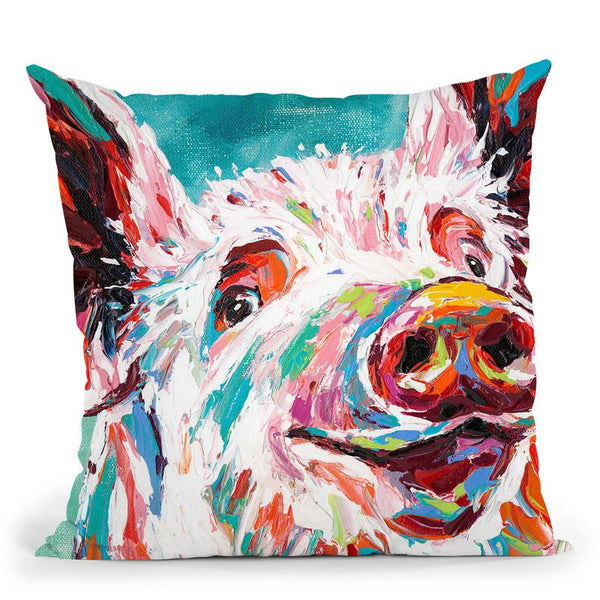 Piggy I Throw Pillow By World Art Group