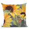 Sunflowers In Watercolor Ii Throw Pillow By World Art Group