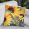 Sunflowers In Watercolor Ii Throw Pillow By World Art Group