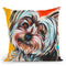 Sweet Yorkie Ii Throw Pillow By World Art Group