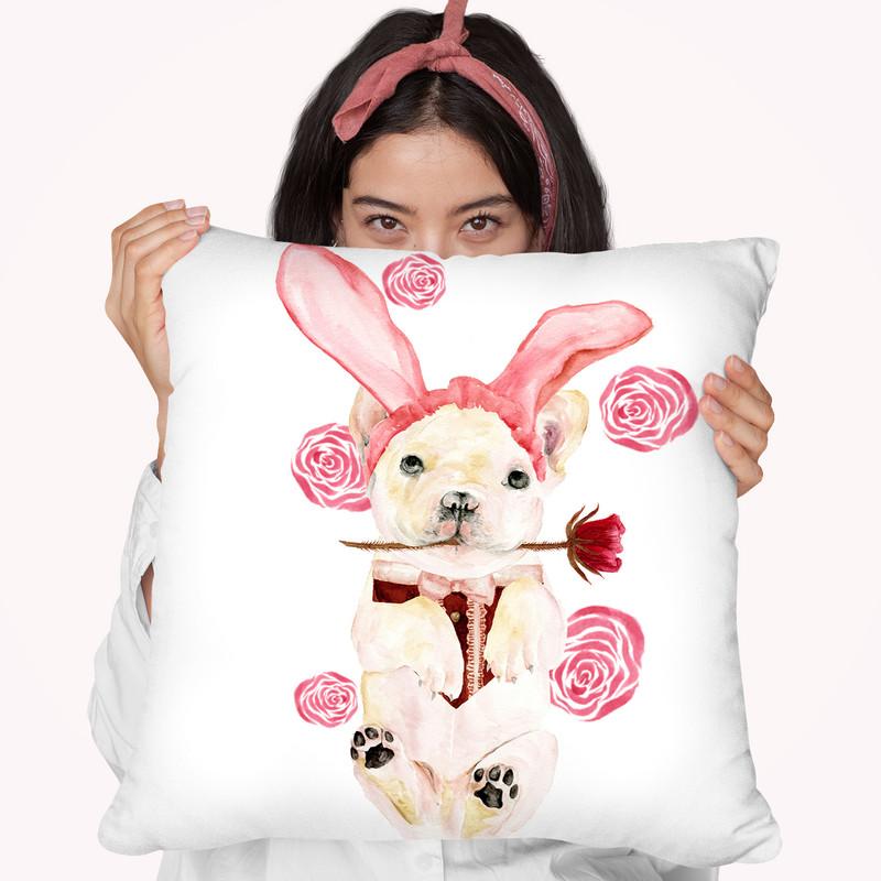 Valentine Puppy I Throw Pillow By World Art Group