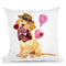 Valentine Puppy V Throw Pillow By World Art Group