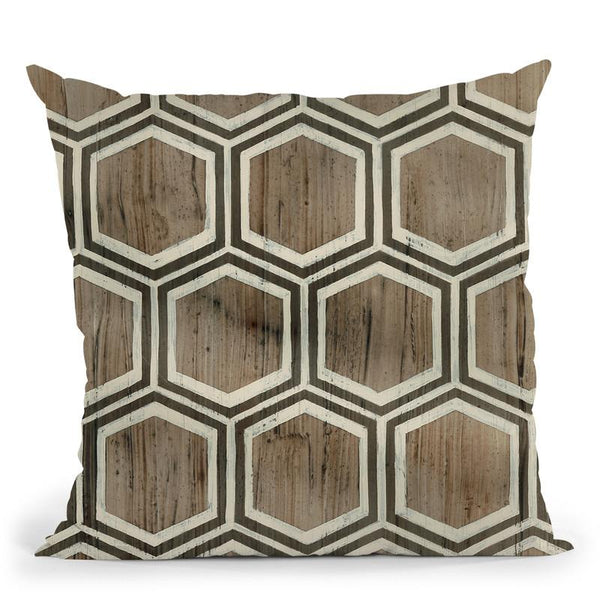 Driftwood Geometry Iv Throw Pillow By World Art Group