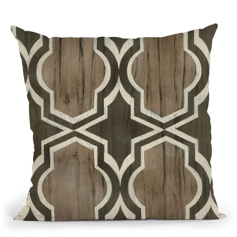 Driftwood Geometry V Throw Pillow By World Art Group